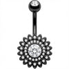 Bauchnabelpiercing Kristallbesetzte Sonnenblume
