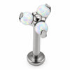 Titanium Labret Three Sphere Trinity Cluster Internally Threaded