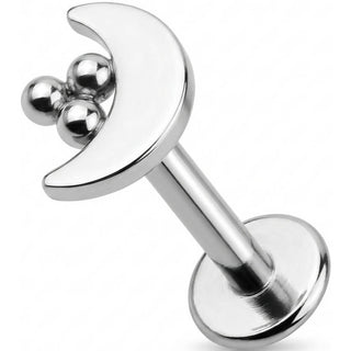 Titan Labret Mondsichel Mit Drei Kugeln Innengewinde
