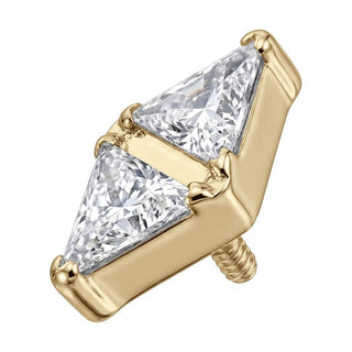 Titanium Top Double Triangle Zirconia Internally Threaded