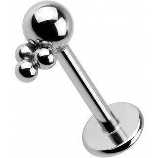 Titan Labret Kugel Mit Dreier Cluster Innengewinde