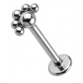 Titan Labret Kugel Fächer Cluster Innengewinde