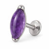 Titanium Labret Marquise Turquoise Natural Stone Internally Threaded