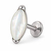 Titanium Labret Marquise Turquoise Natural Stone Internally Threaded