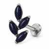 Titanium Labret Marquise Leaf Branch Internally Threaded