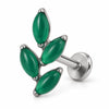 Titanium Labret Marquise Leaf Branch Internally Threaded