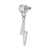 Titanium Top Dangle Lightning Bolt Zirconia Internally Threaded