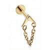 Titan Labret V-Form Mit Hängender Kette Innengewinde