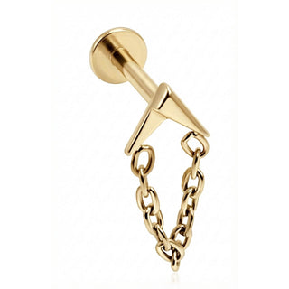 Titan Labret V-Form Mit Hängender Kette Innengewinde