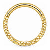 Titanium Ring Dotted Surface Pattern Clicker