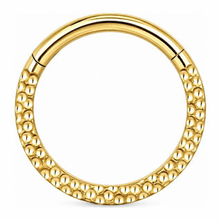 Titanium Ring Dotted Surface Pattern Clicker