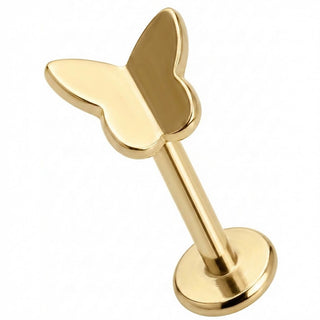 Titan Labret Kleiner Schmetterling Silhouette Aufsatz Innengewinde