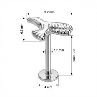 Titan Labret Fliegender Kolibri Innengewinde