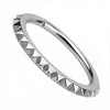 Titanium Ring Pyramid Spike Edge Clicker