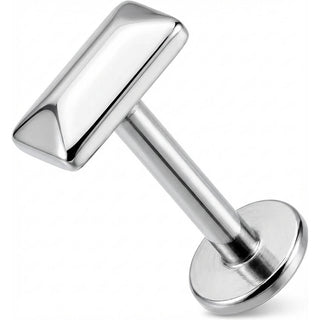 Titan Labret Geometrischer Rechteckiger Balken Innengewinde