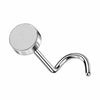 Titanium Nose Screw Round Circle Shape Push-In