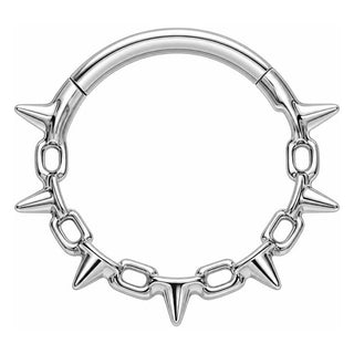 Titanium Ring Spiked Chain Clicker