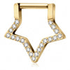 Titanium Ring Star Zirconia Clicker