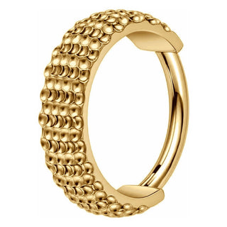 Titanium Ring Hammered Clicker