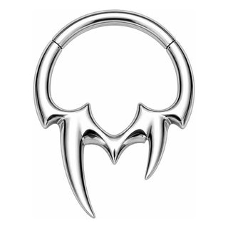 Titanium Ring Gothic Tribal Clicker
