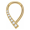 Titanium Ring Teardrop Zirconias Clicker