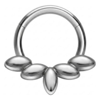 Titanium Ring 5 Marquise Fan Clicker
