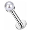 Titanium Labret Pearl Internally Threaded