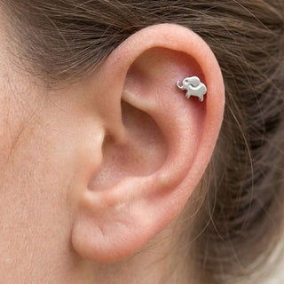 Titanium Labret Elephant Internally Threaded