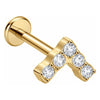 Titanium Labret Arrow Zirconia Push-In