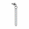 Titanium Top Dangling Paved Stone Spike Internally Threaded