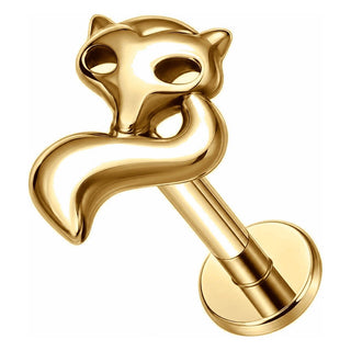 Titanium Labret Cat Internally Threaded