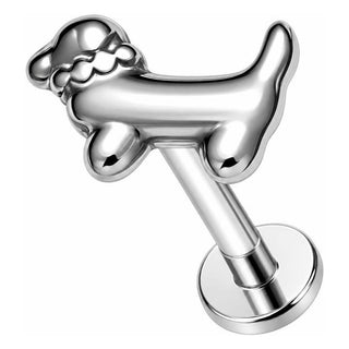Titanium Labret Dog Internally Threaded