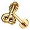 Titanium Labret Cobra Internally Threaded