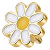 Titanium Top White And Yellow Daisy Flower Internally Threaded