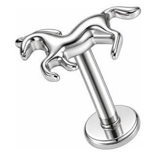 Titanium Labret Horse Internally Threaded
