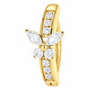 Belly Button Piercing Butterfly With Clear Stones Clicker