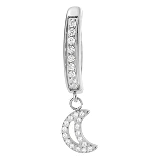 Belly Button Piercing Dangling Crescent Moon Clicker